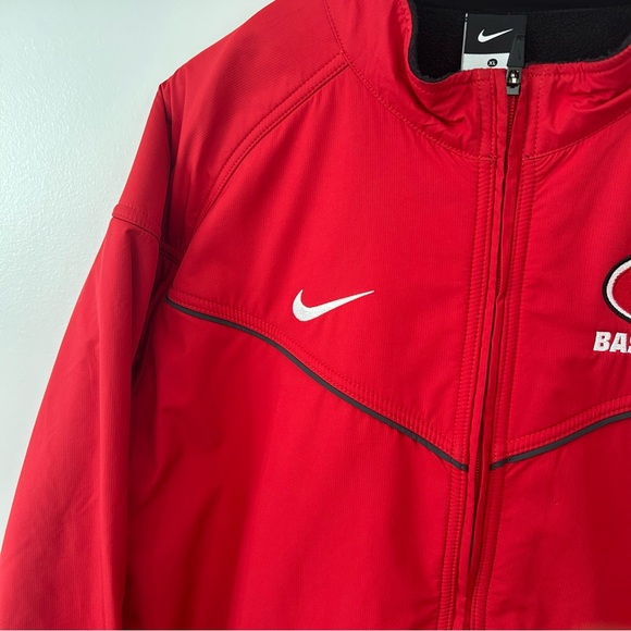 Nike Men’s Georgia Bulldogs Baseball Red Full Zip Jacket Coat‎ Fleece Swoosh XL - Picture 3 of 8